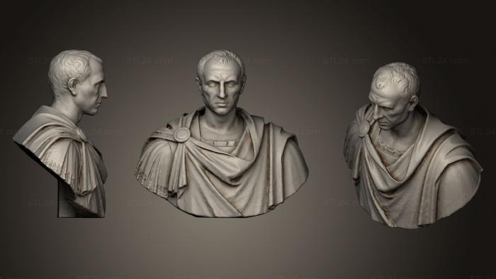 Бюсты и головы античные и исторические (Юлий Цезарь 2, BUSTA_0435) 3D модель для ЧПУ станка